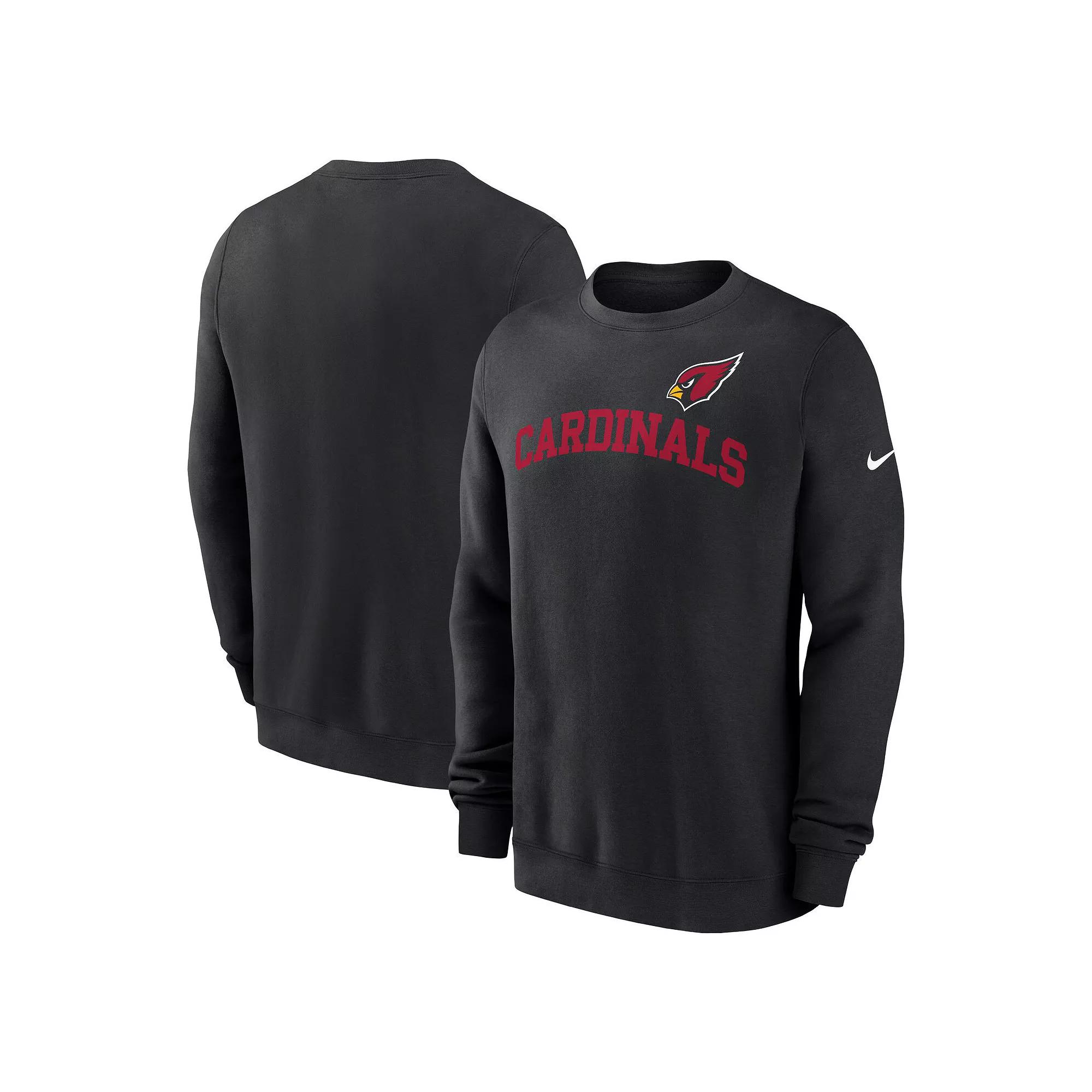Men's Nike Black Arizona Cardinals Club Pullover Sweatshirt,  Product Image