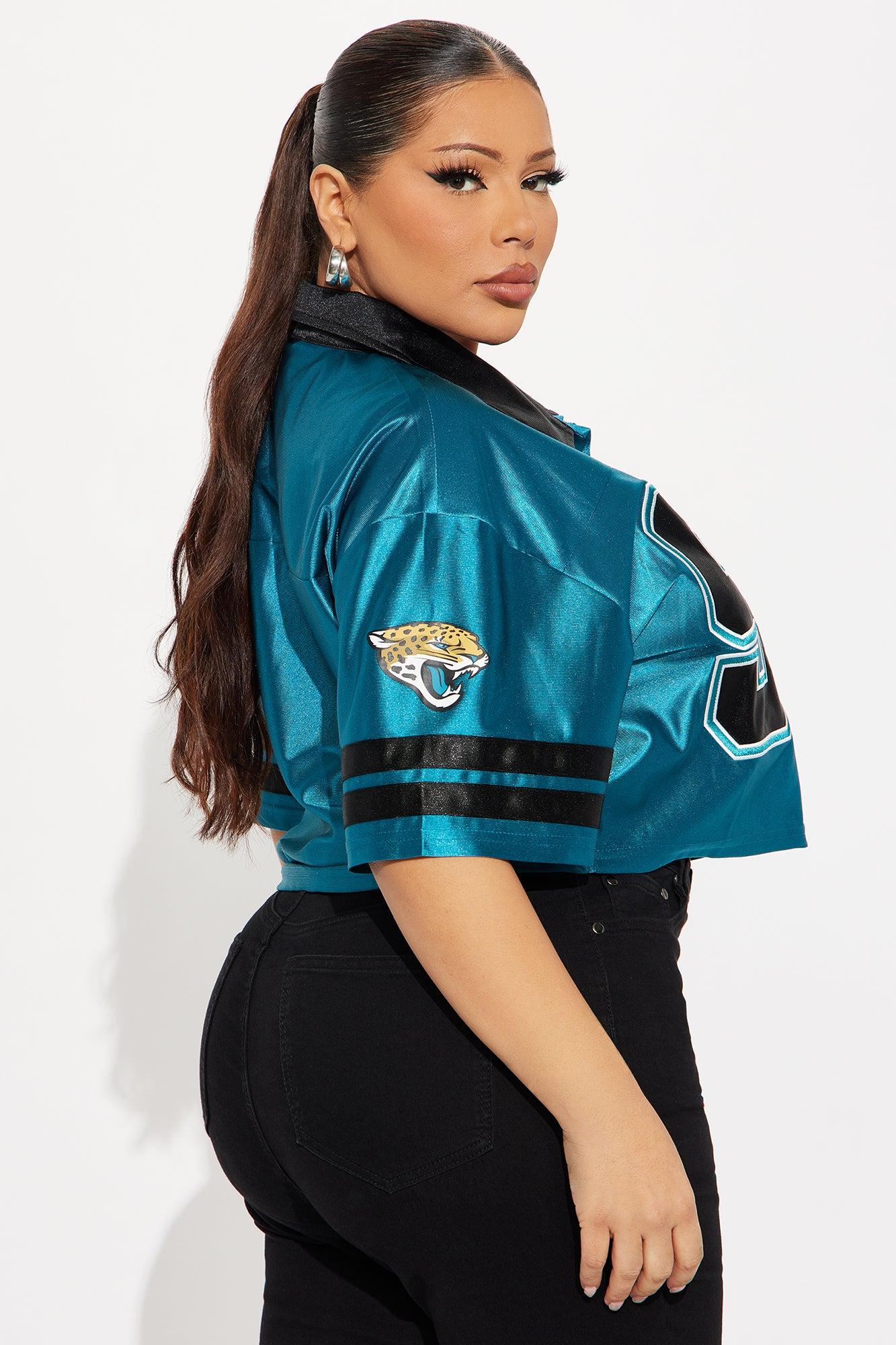 NFL Jacksonville Jaguars Cropped Shirt - Green Female Product Image