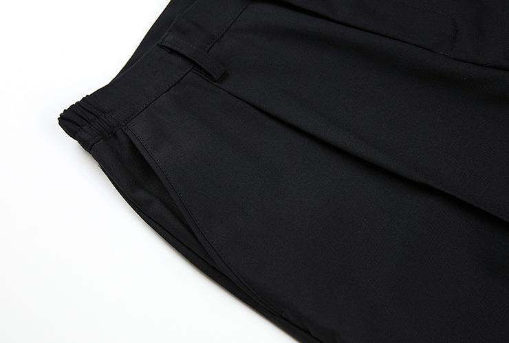 RT No. 3157 BLACK WIDE STRAIGHT PANTS Product Image
