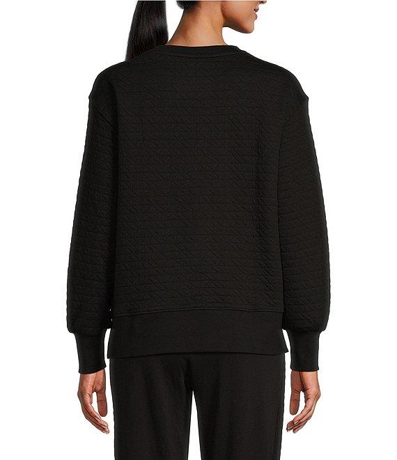 Westbound Long Sleeve Crew Neck Quilted Top Product Image