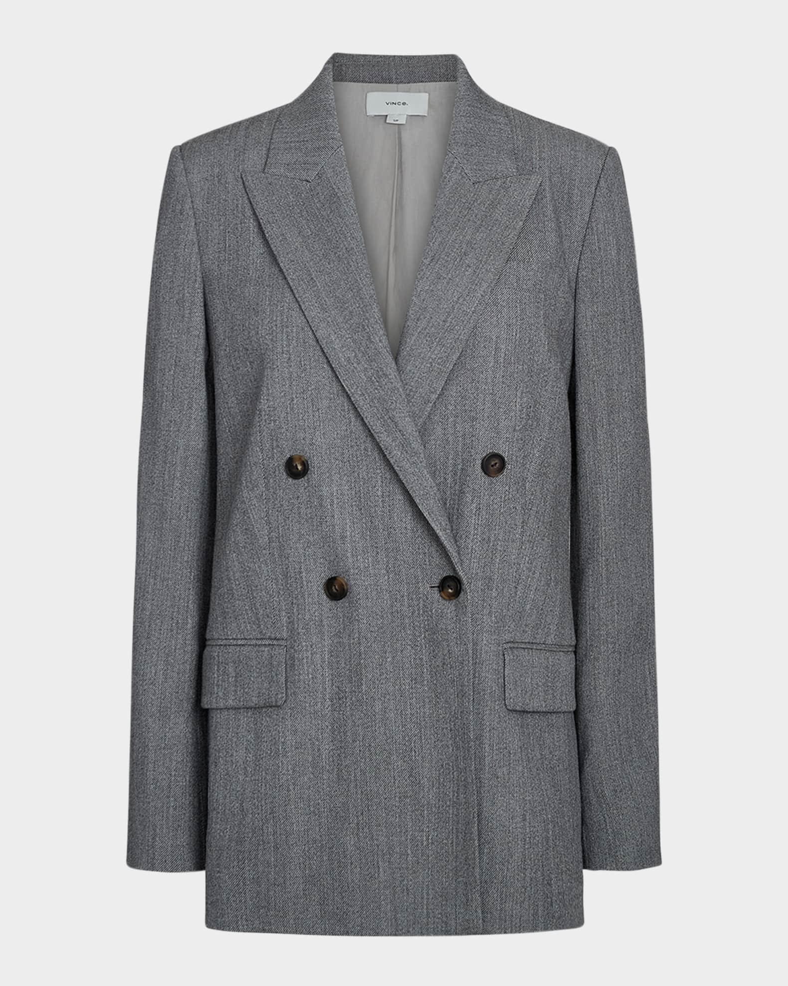 Double-Breasted Wool Twill Blazer Product Image