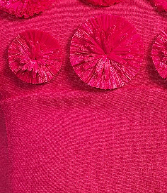 Antonio Melani Dottie Textured Linen Square Neck Sleeveless Midi Dress Product Image