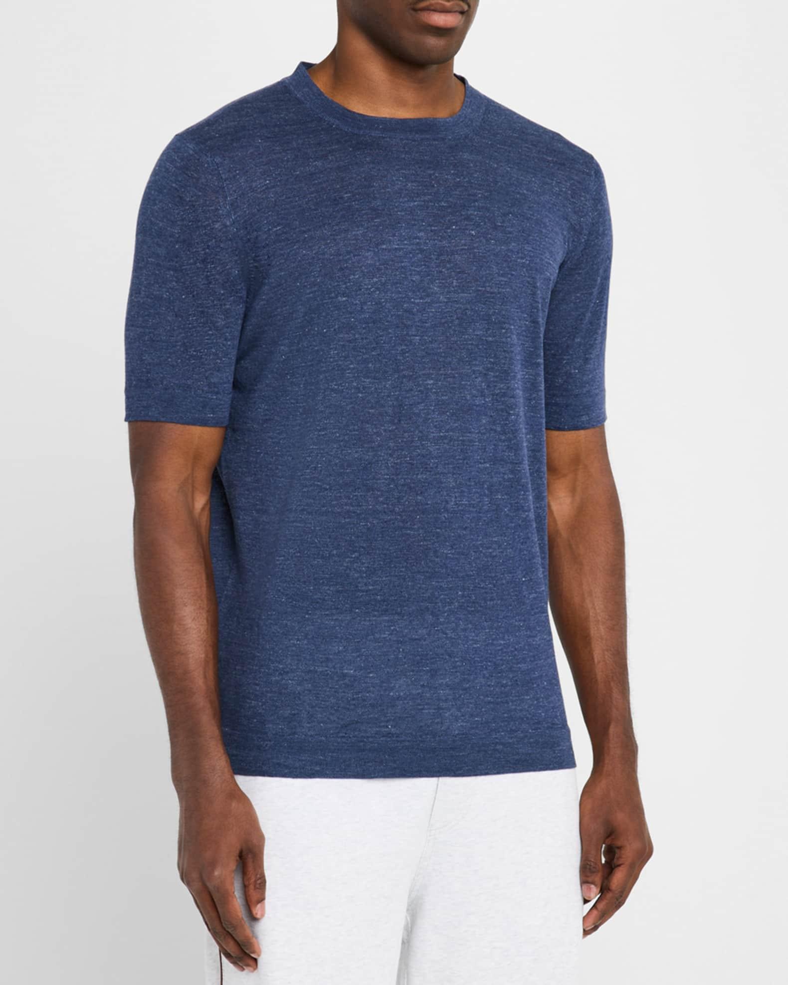 Men's Linen and Cotton Heathered Crewneck T-Shirt Product Image