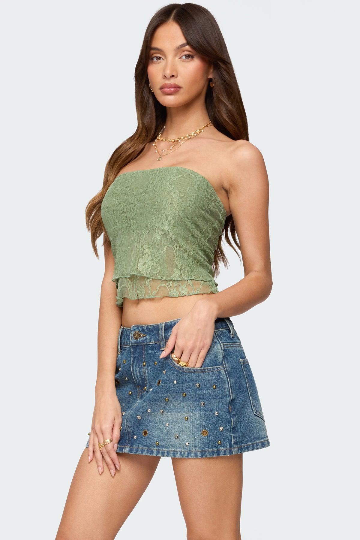 Liri Layered Lace Tube Top Product Image
