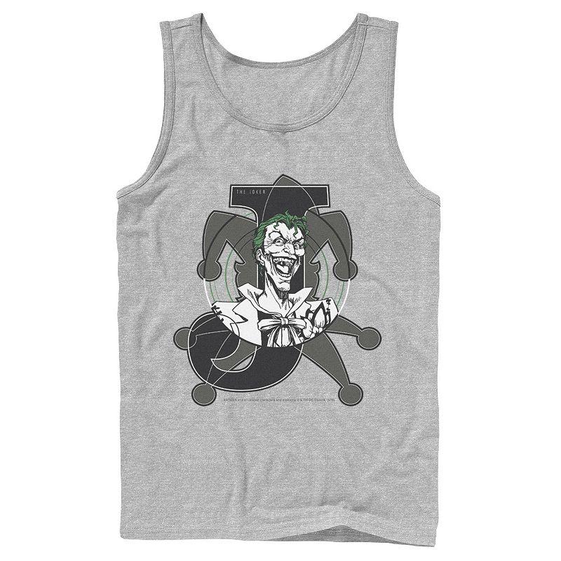 Men's DC Comics Joker Card Laughing Poster Tank Top,  Product Image