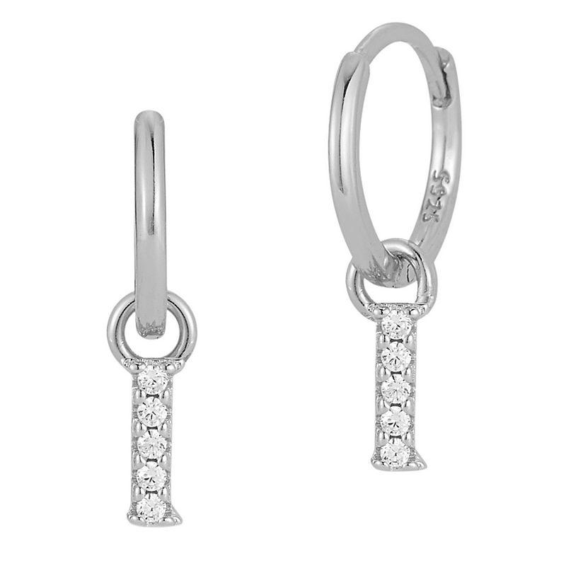 Sunkissed Sterling Cubic Zirconia Initial Drop Earrings, Women's, Silver Tone Y Product Image