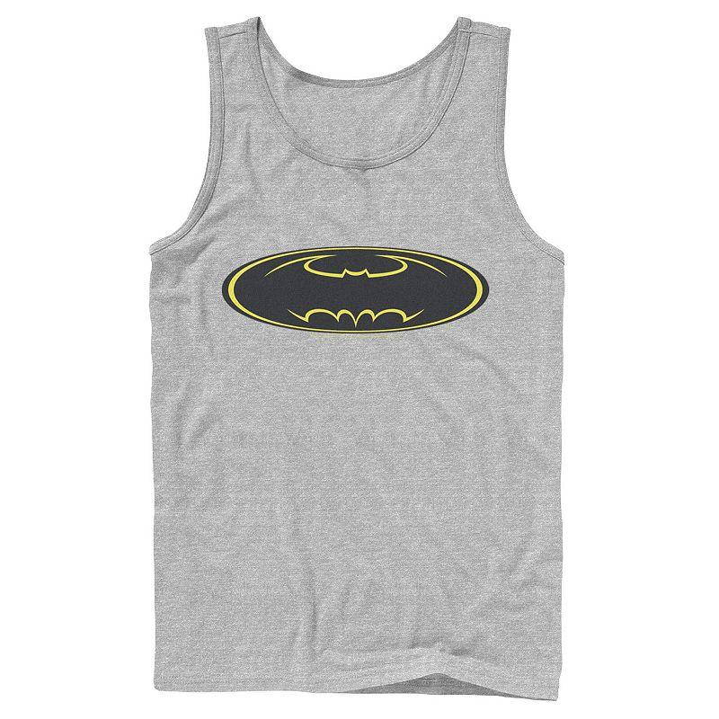 Men's DC Comics Batman Yellow Line Chest Logo Tank Top,  Product Image