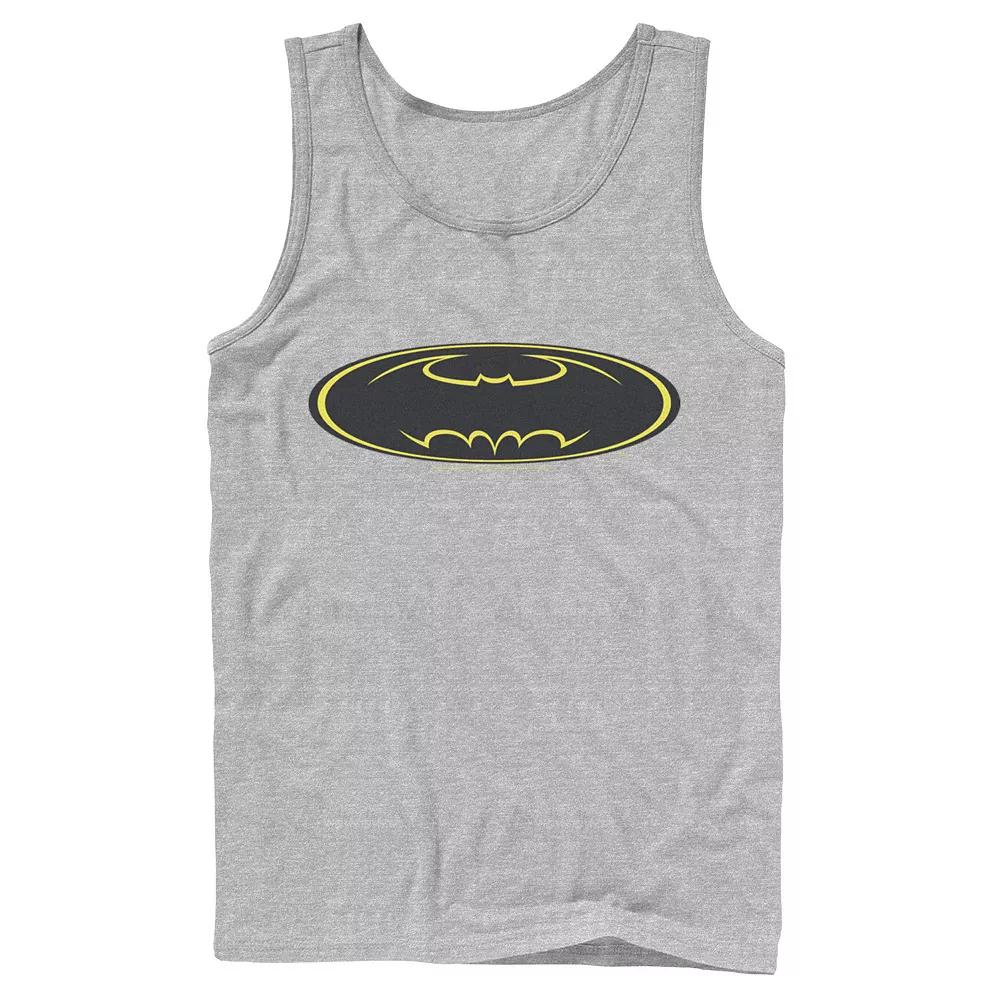 Men's DC Comics Batman Yellow Line Chest Logo Tank Top,  Product Image