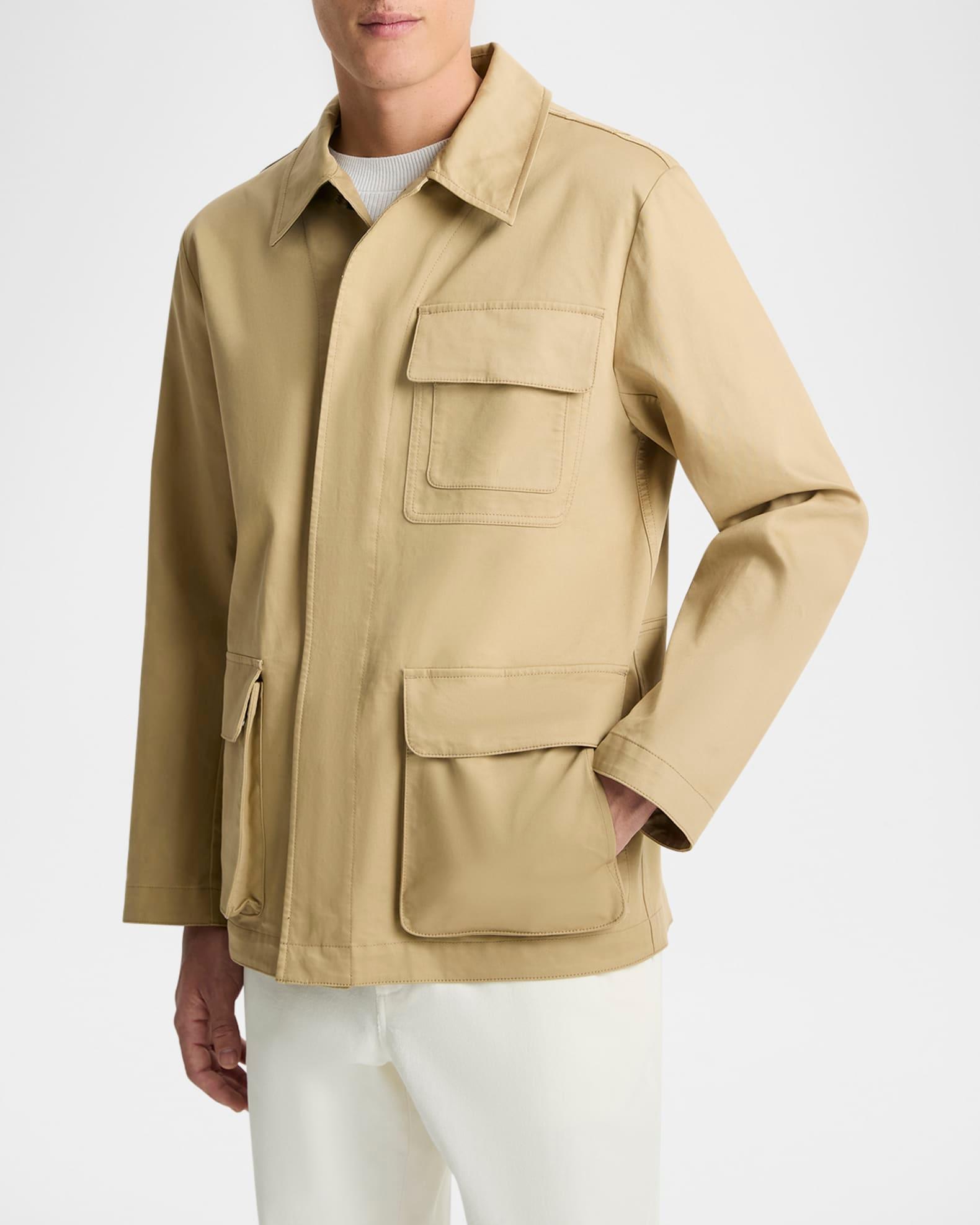 Men's Italian Bonded Cotton Utility Hunting Jacket Product Image