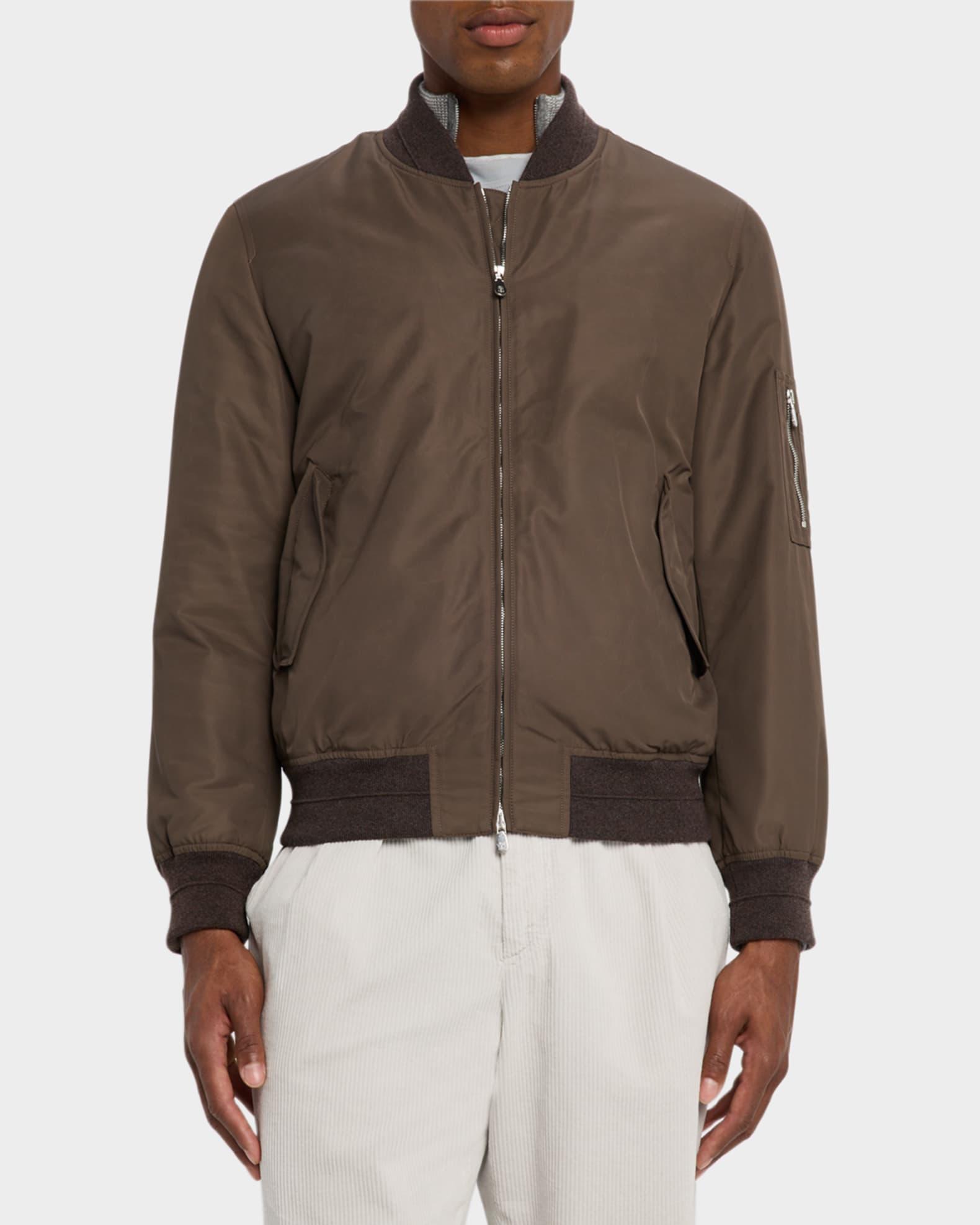 Men's Water-Resistant Nylon Bomber Jacket Product Image