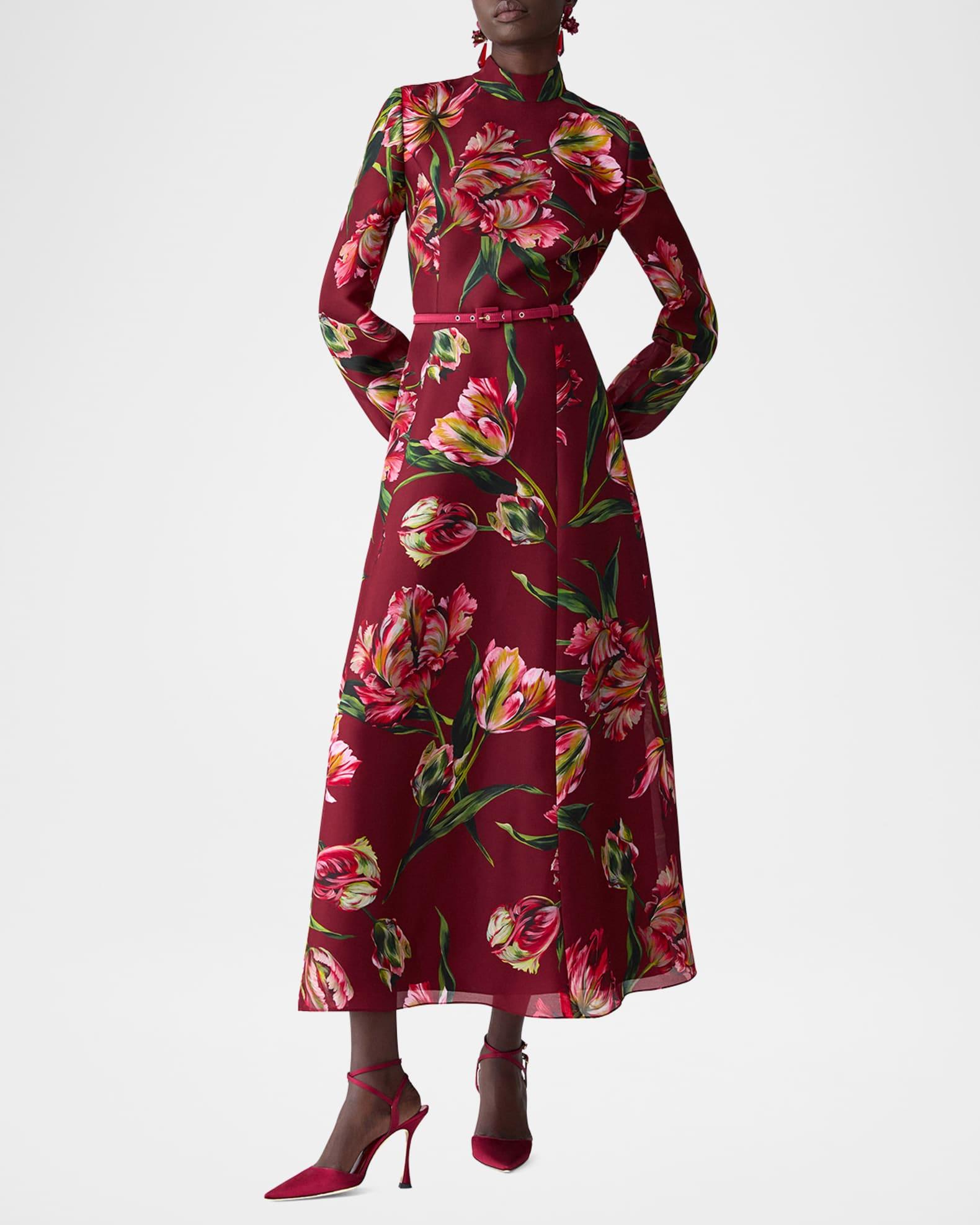 Tulip Mock-Neck Midi Dress Product Image