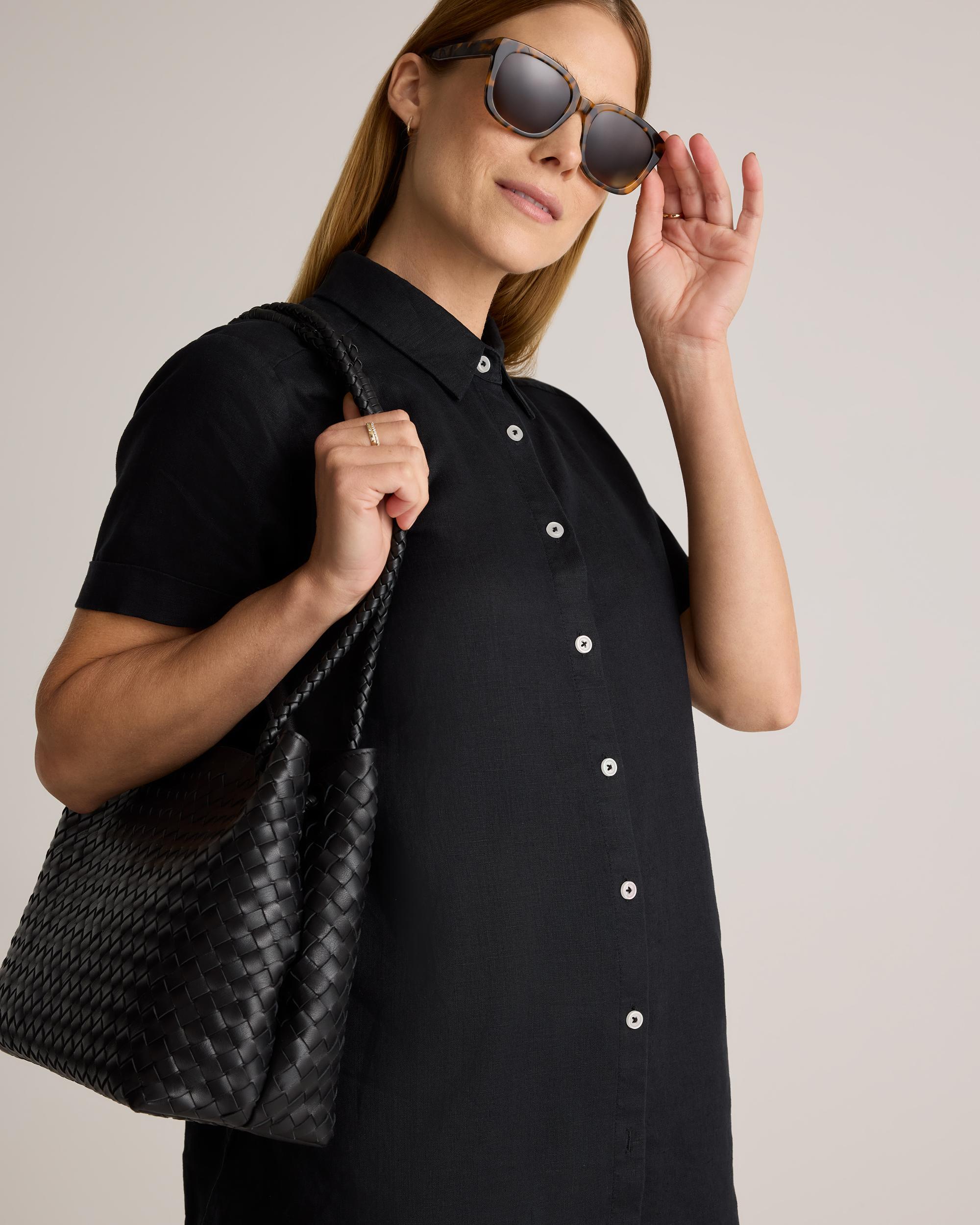 Quince | Women's 100% European Linen Maternity Camp Shirt Product Image