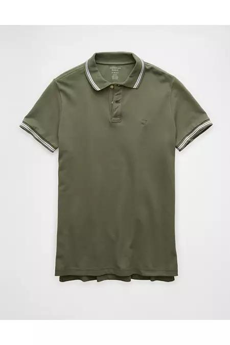 AE Lived-In Stretch Pique Slim Fit Tipped Polo Shirt Men's Product Image