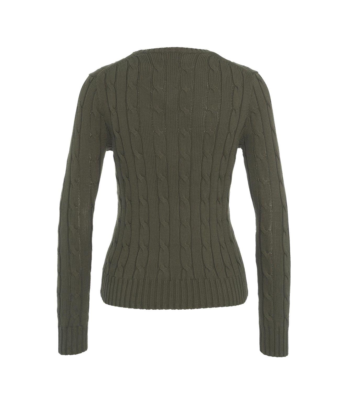 Cable-knit sweater with embroidered logo Product Image