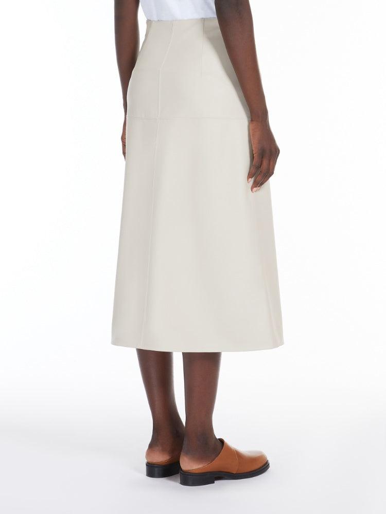 Max Mara Scilli Coated Jersey Midi Skirt in Beige Product Image