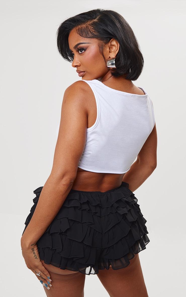 Shape White Cotton Rich Graphic Extreme Crop Top Product Image