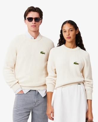 Ribbed Cotton Badge Sweater Product Image