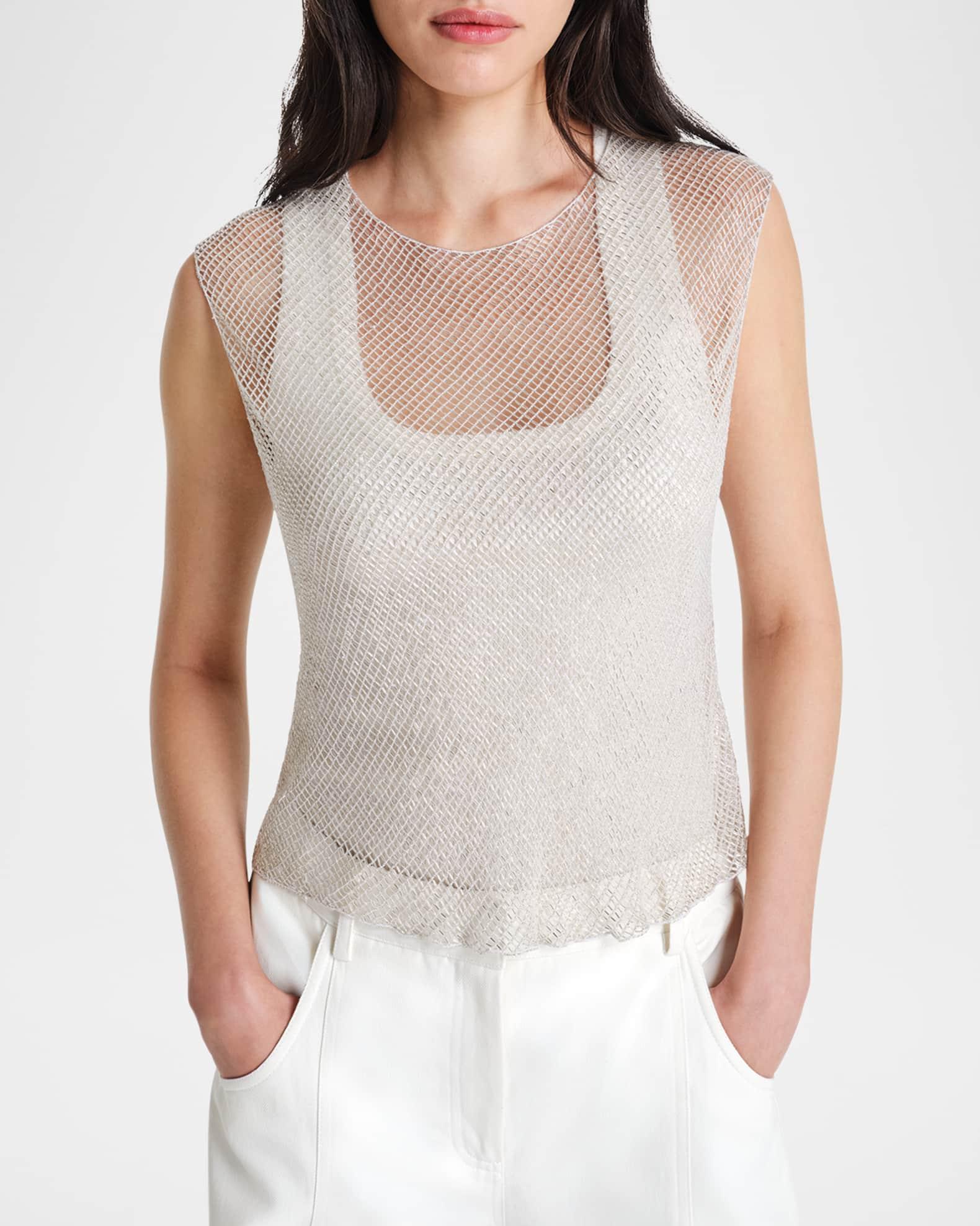 Chloe Woven Mesh Top Product Image