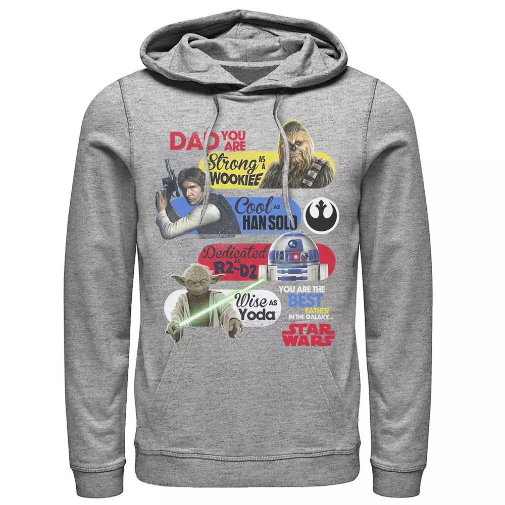 Mens Star Wars Best Father In The Galaxy Hoodie Athletic Grey Product Image