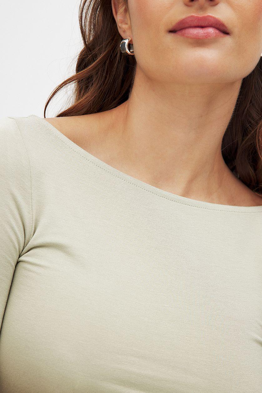 Boat Neck Long Sleeve Top Product Image