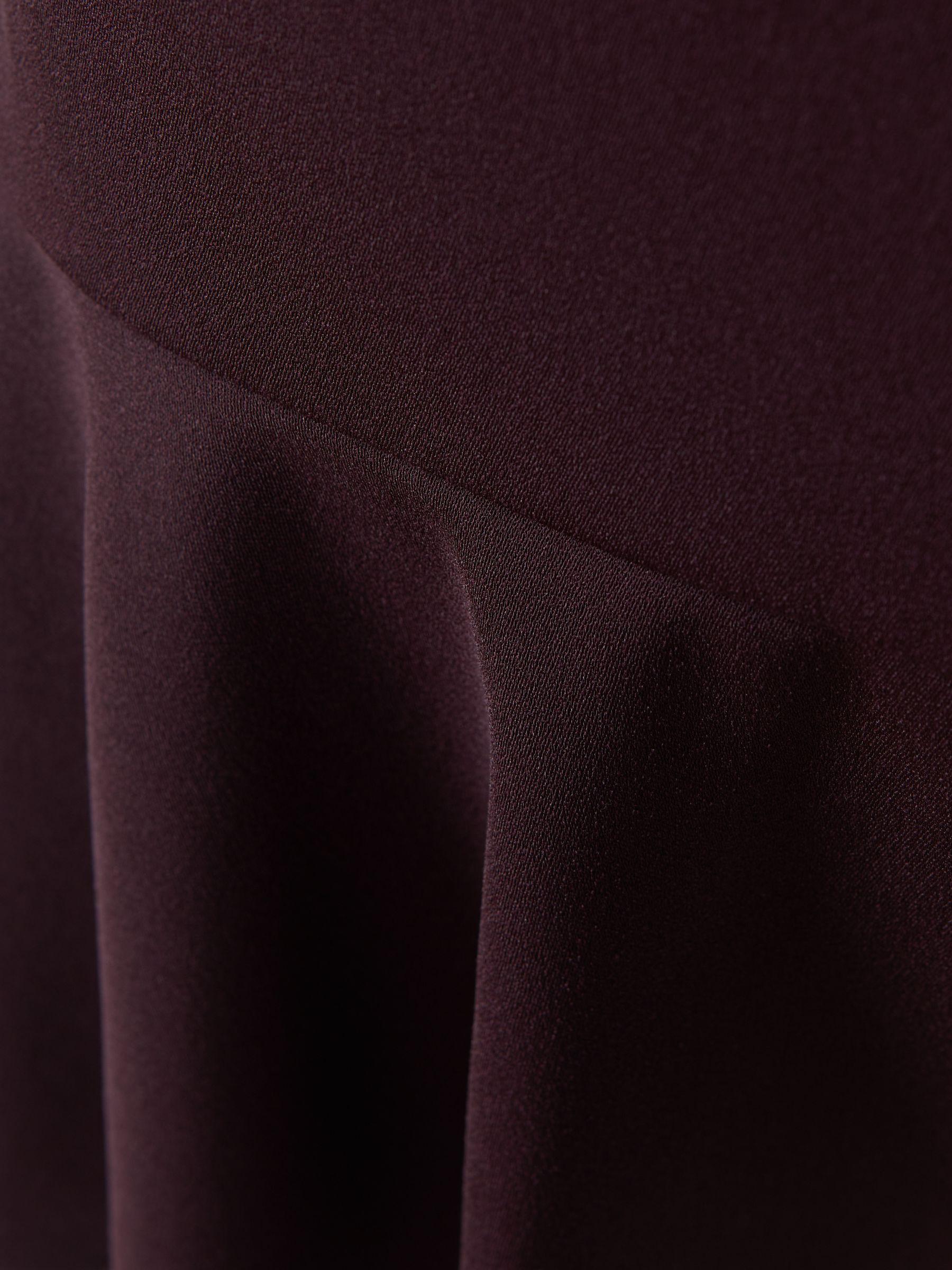 Florere V-Neck Mini Dress in Burgundy Product Image