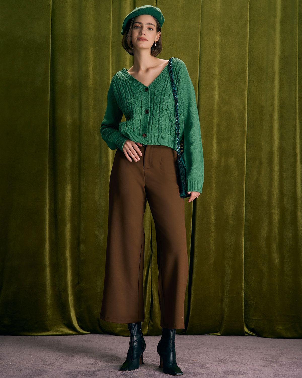 The Coffee Button Slant Pocket Straight Pants Product Image