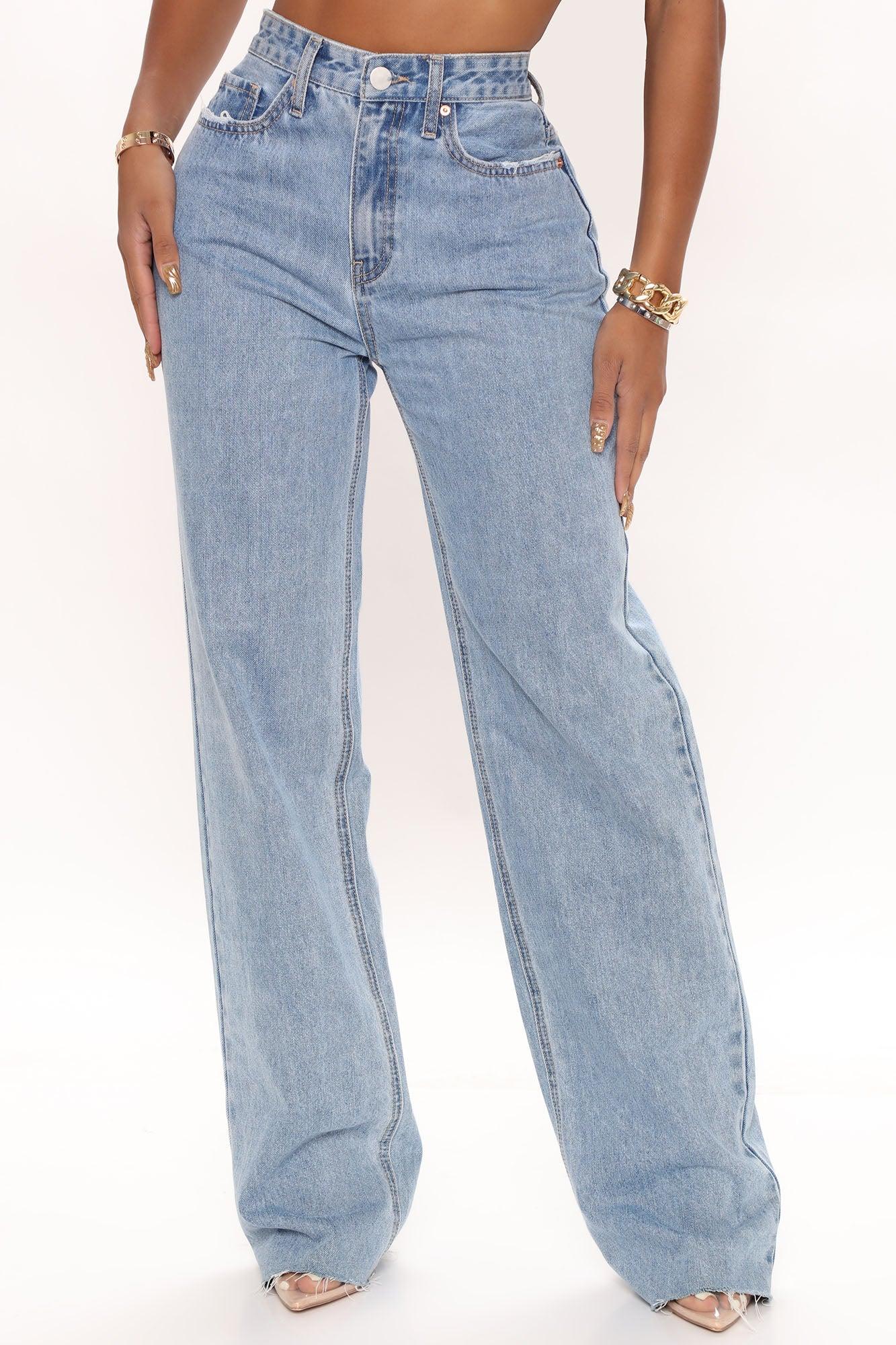 Winona 90's Wide Leg Jeans - Medium Blue Wash Product Image