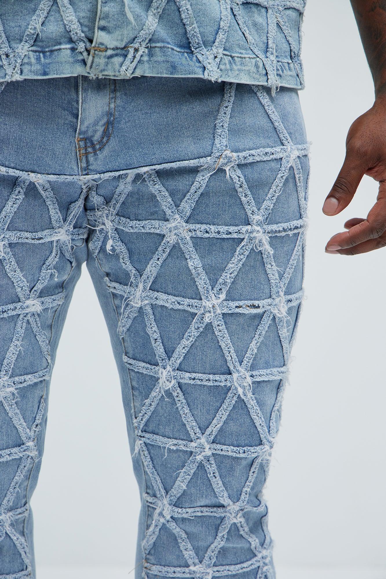 Interstellar Stacked Slim Flare Jeans - Light Blue Wash Product Image