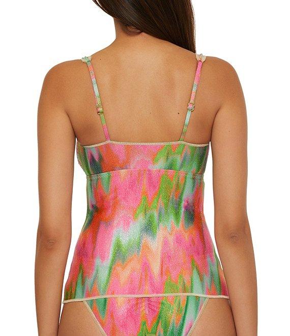 Becca By Rebecca Virtue Mirage Metallic Shirred Back Hipster Swim Bottom Product Image