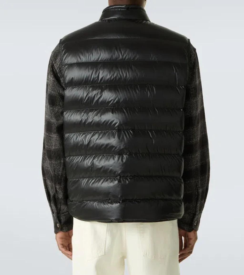 MONCLER High Collar Puffer Quilted Sleeveless Jacket In Black Product Image