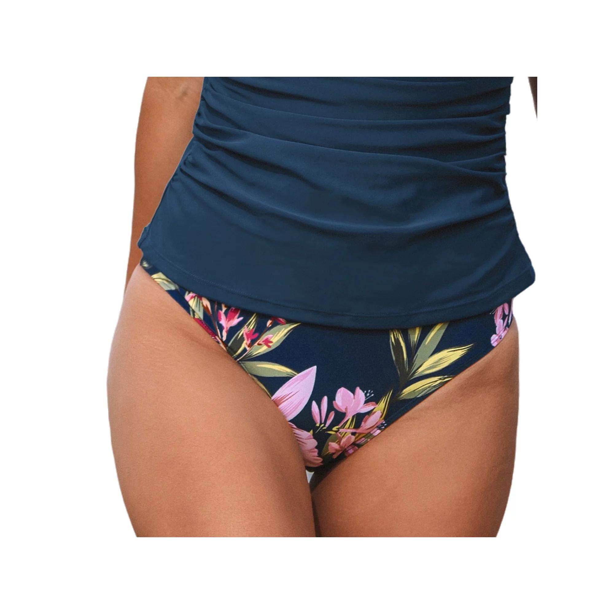 Women's Cupshe Floral High-Rise Bikini Swim Bottoms,  Product Image
