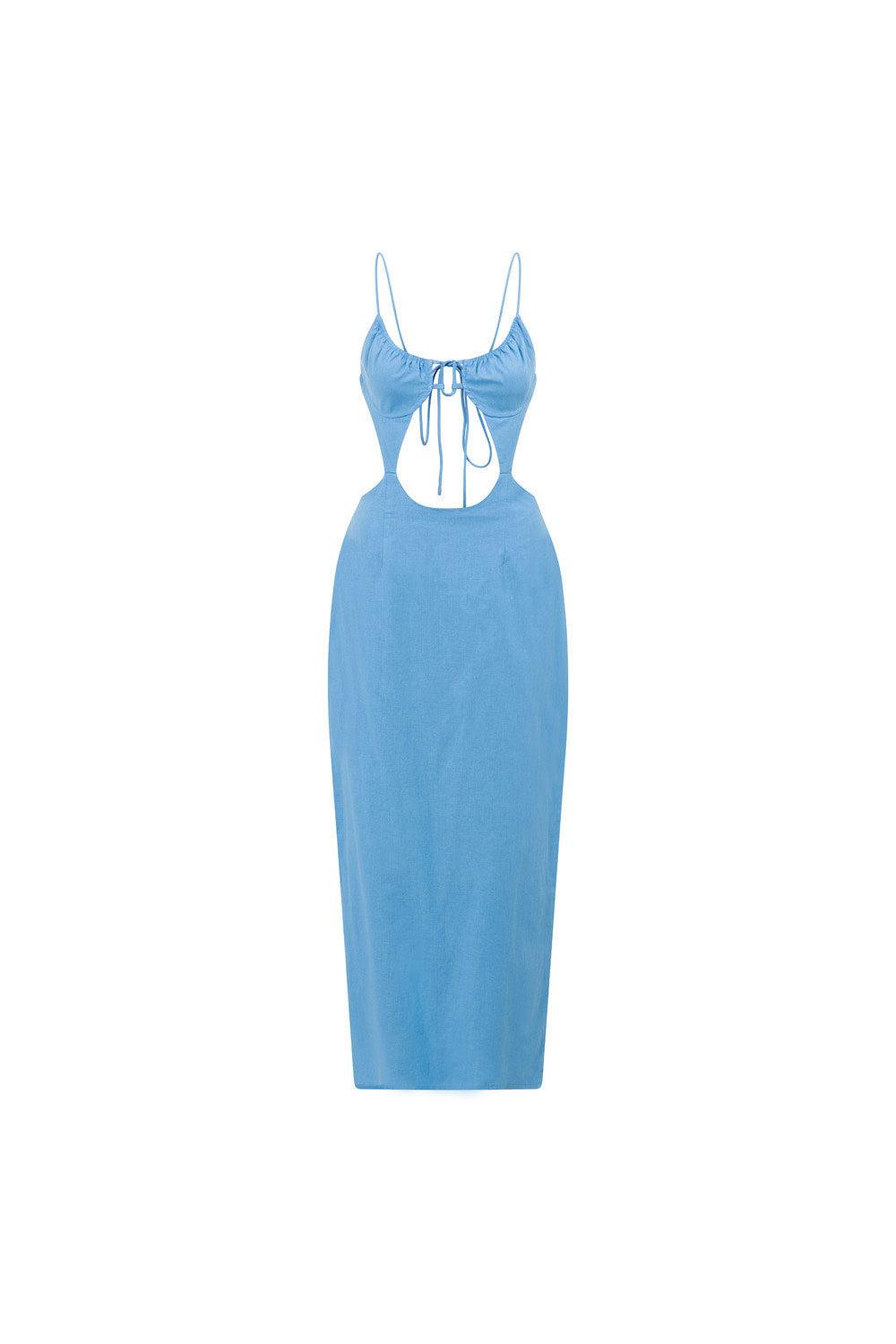 Chele Midi Dress - Cerulean Product Image