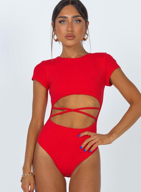 Nicola Bodysuit Red Product Image