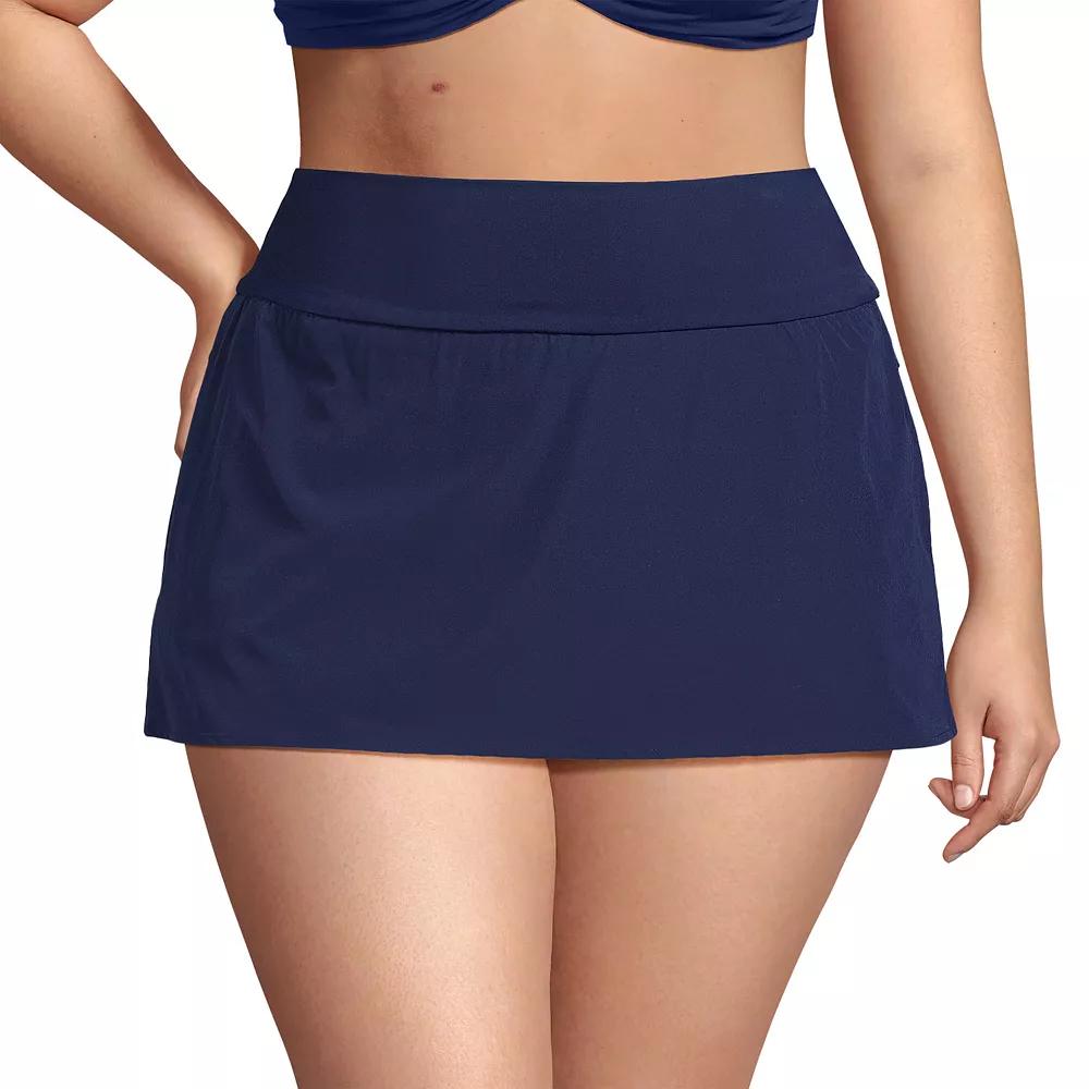 Plus Size Lands' End Pinchless Swim Skort, Women's, Size: 22 W, Deep  Blue Product Image