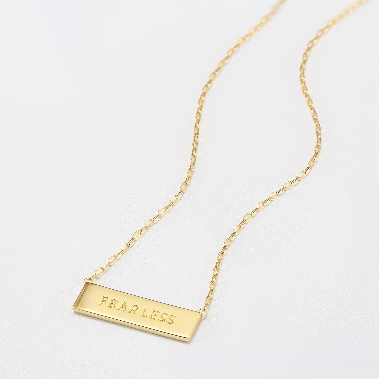 Touchstone Fearless Mini-Bar Necklace Gold Product Image
