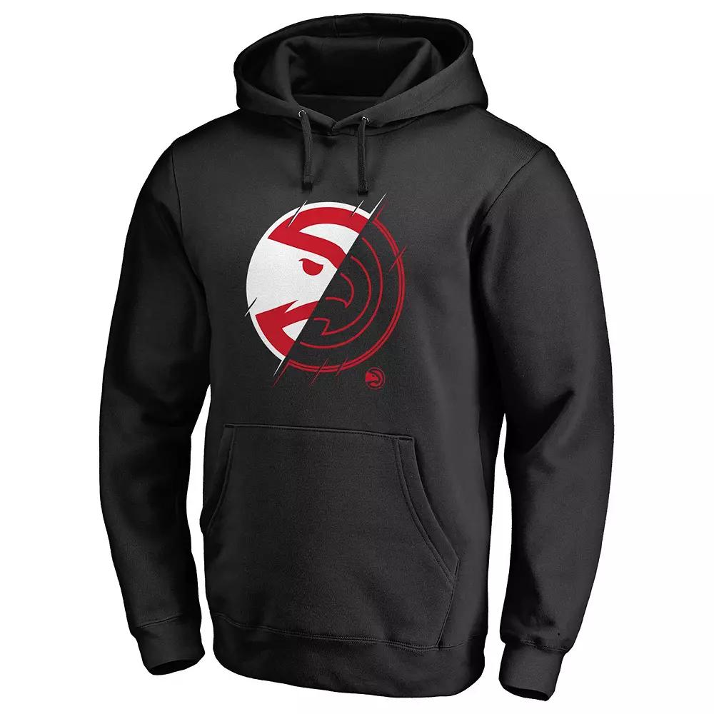 Men's Fanatics Branded Black Atlanta Hawks X-Ray Pullover Hoodie, Size: Medium Product Image