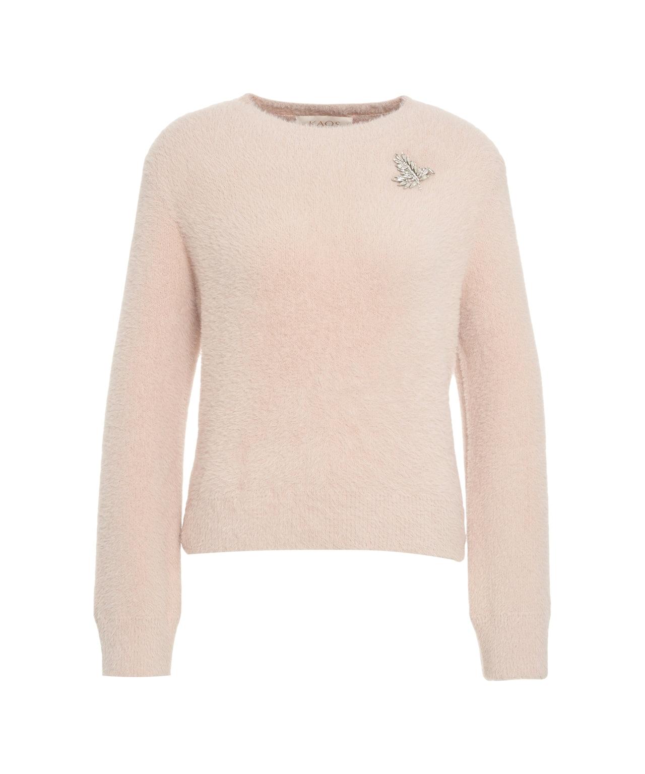 Teddy sweater with brooch Product Image