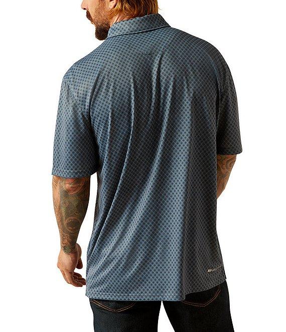 Ariat Allover Micro Diamond Print Short Sleeve Polo Shirt Product Image