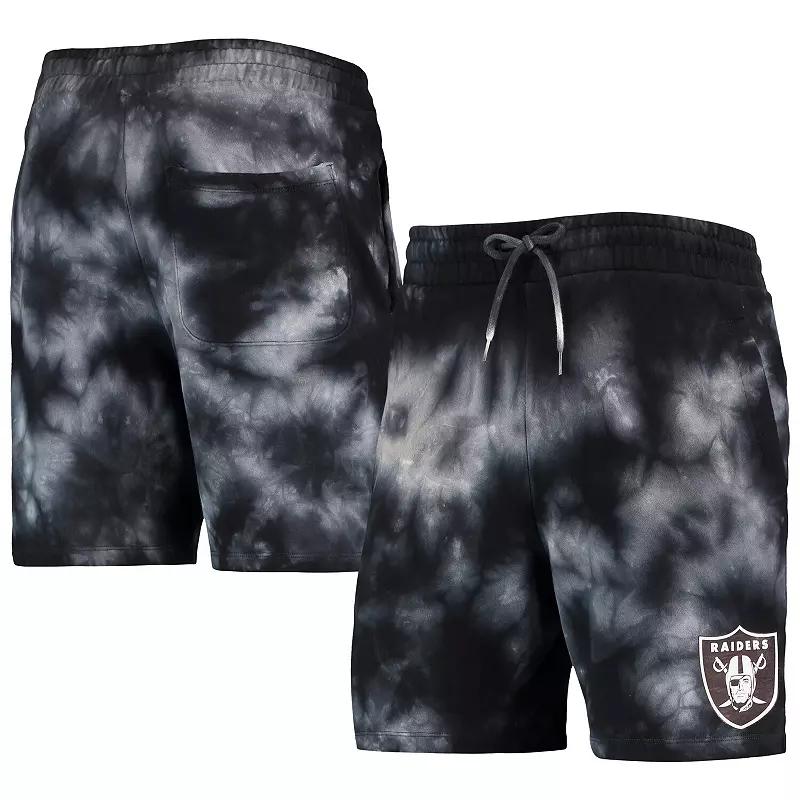 Men's New Era Black Las Vegas Raiders Tie-Dye Shorts,  Product Image