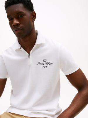 Regular Fit Mercerized Cotton Zip Polo Product Image