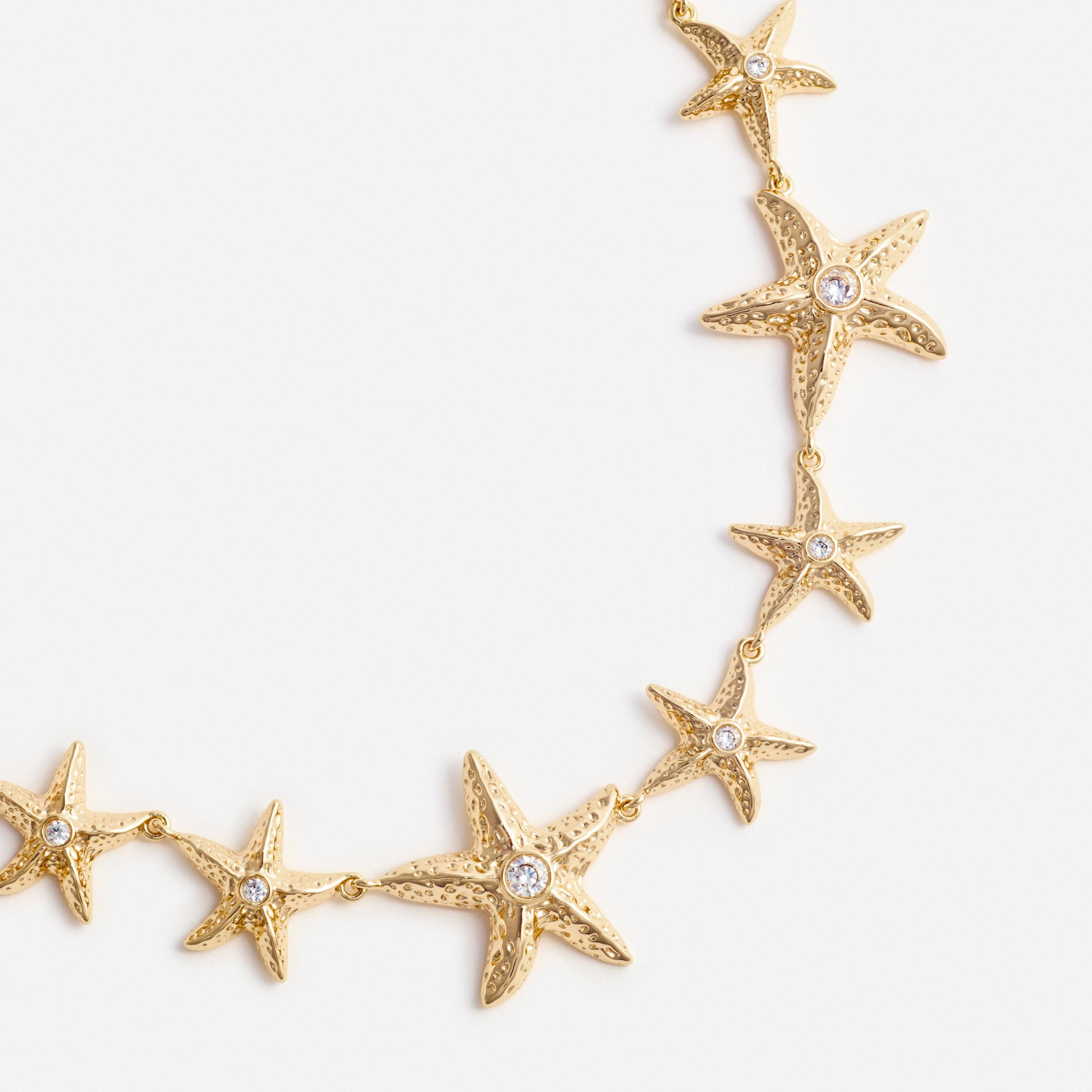 Mottled Gold Sea Star Necklace Product Image