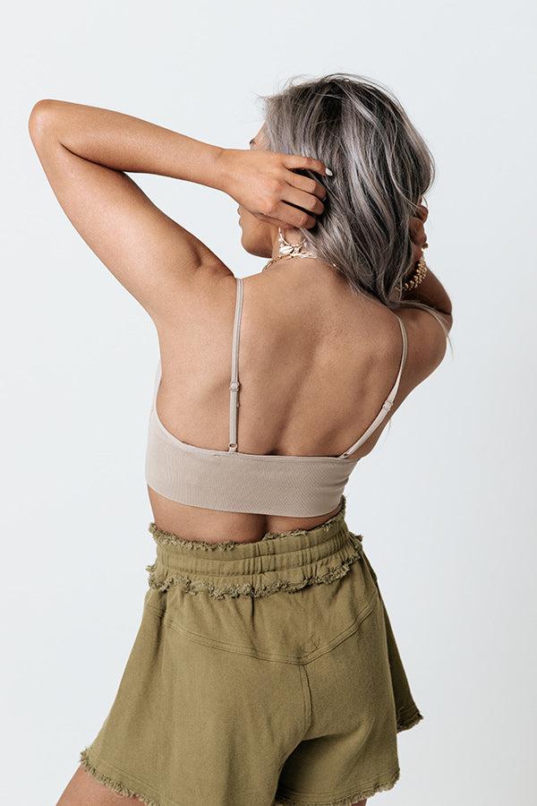 Cute Calling Long Line Bralette In Taupe Product Image