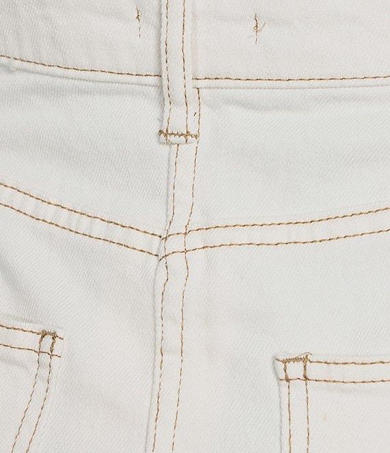 GB Strapless Denim Raw Hem Midi Dress Product Image