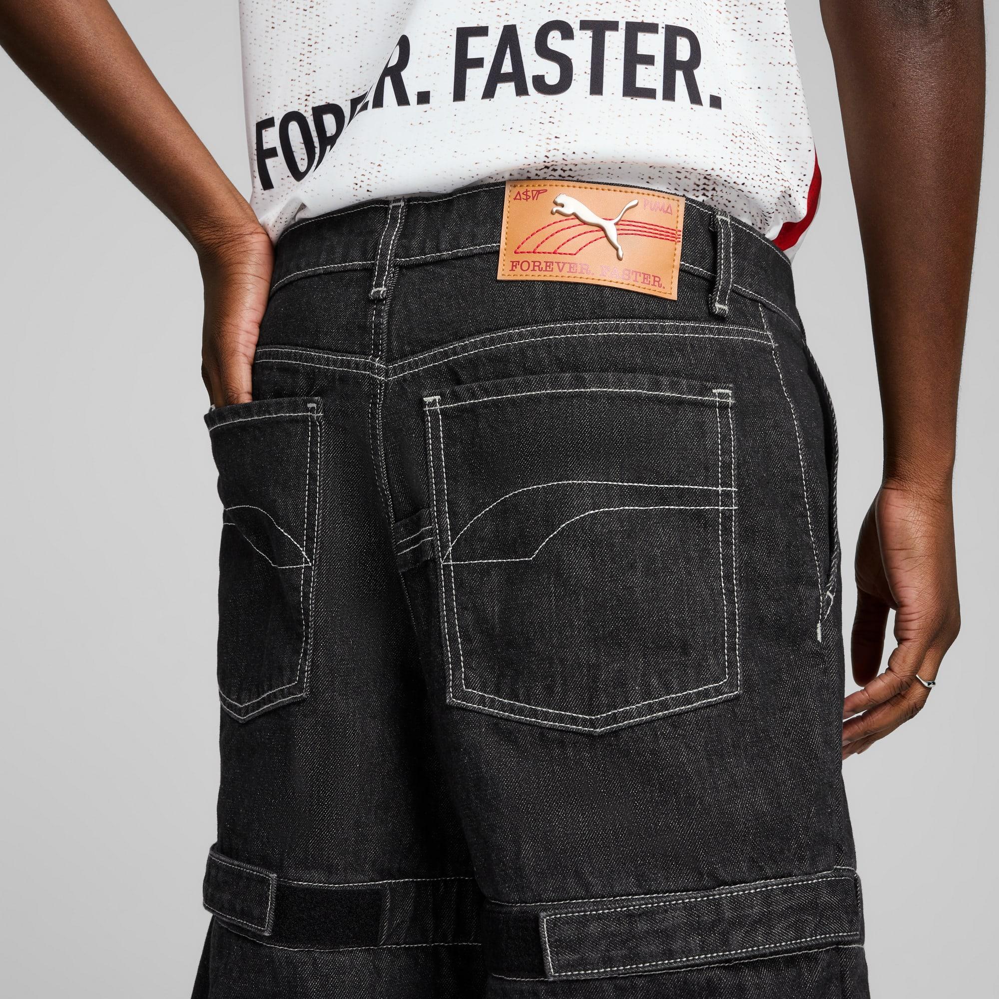 A$AP ROCKY x PUMA Knee Pad Men's Pants in Black/Denim Product Image
