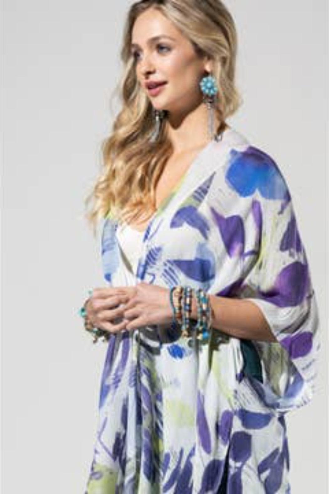Bohemian and Glam Kimono - Brights on White Product Image