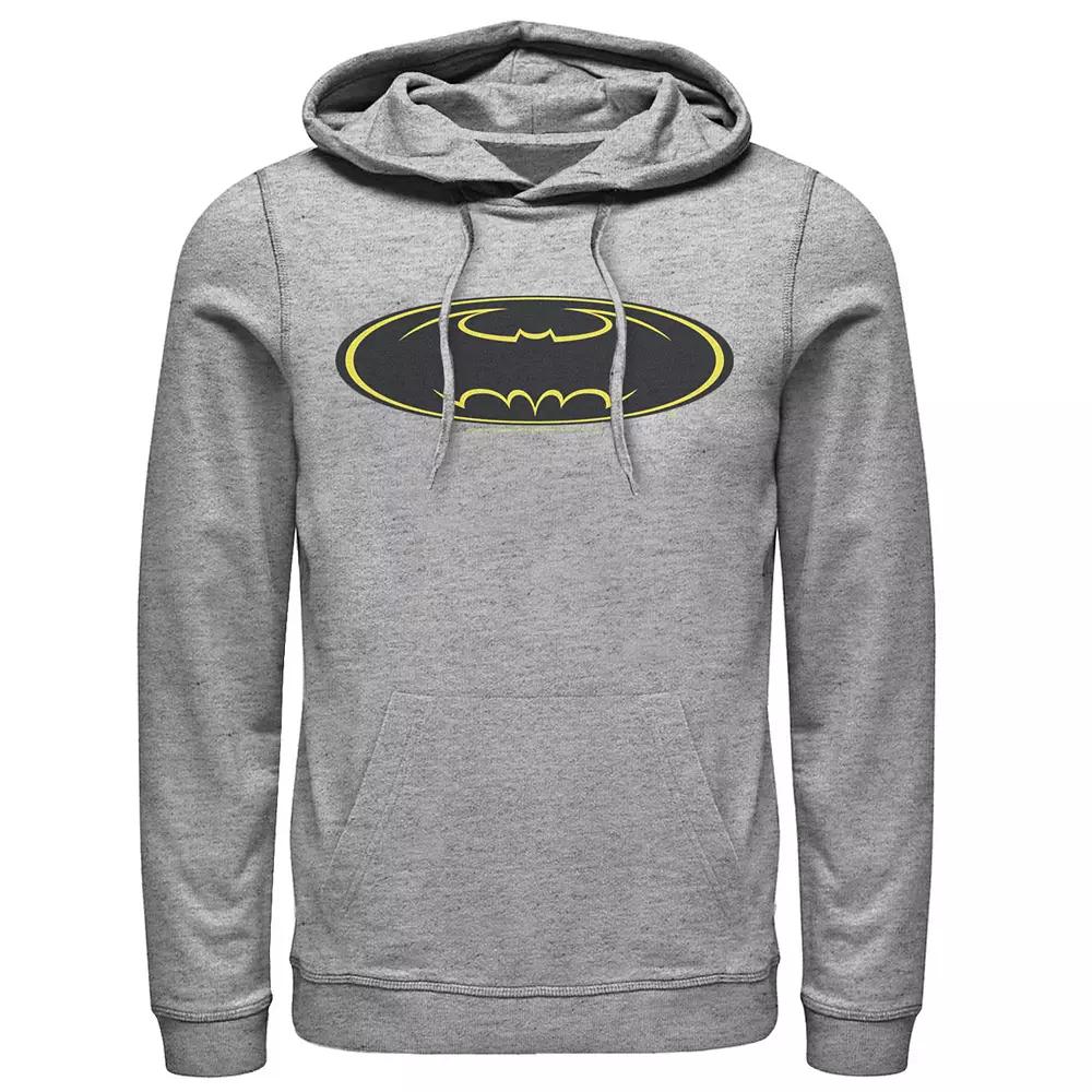 Men's DC Comics Batman Yellow Line Chest Logo Hoodie,  Product Image