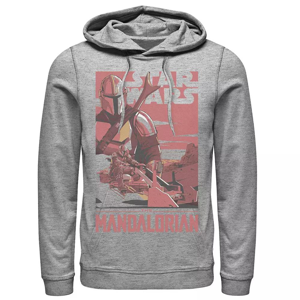 Men's Star Wars The Mandalorian Red Hue Poster Hoodie,  Product Image