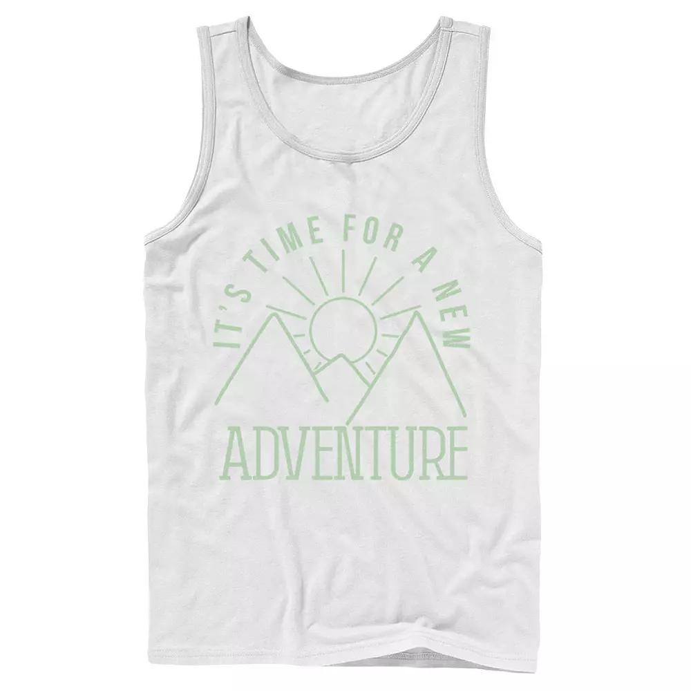 Men's It's Time For A New Adventure Line Art Tank Top,  Product Image