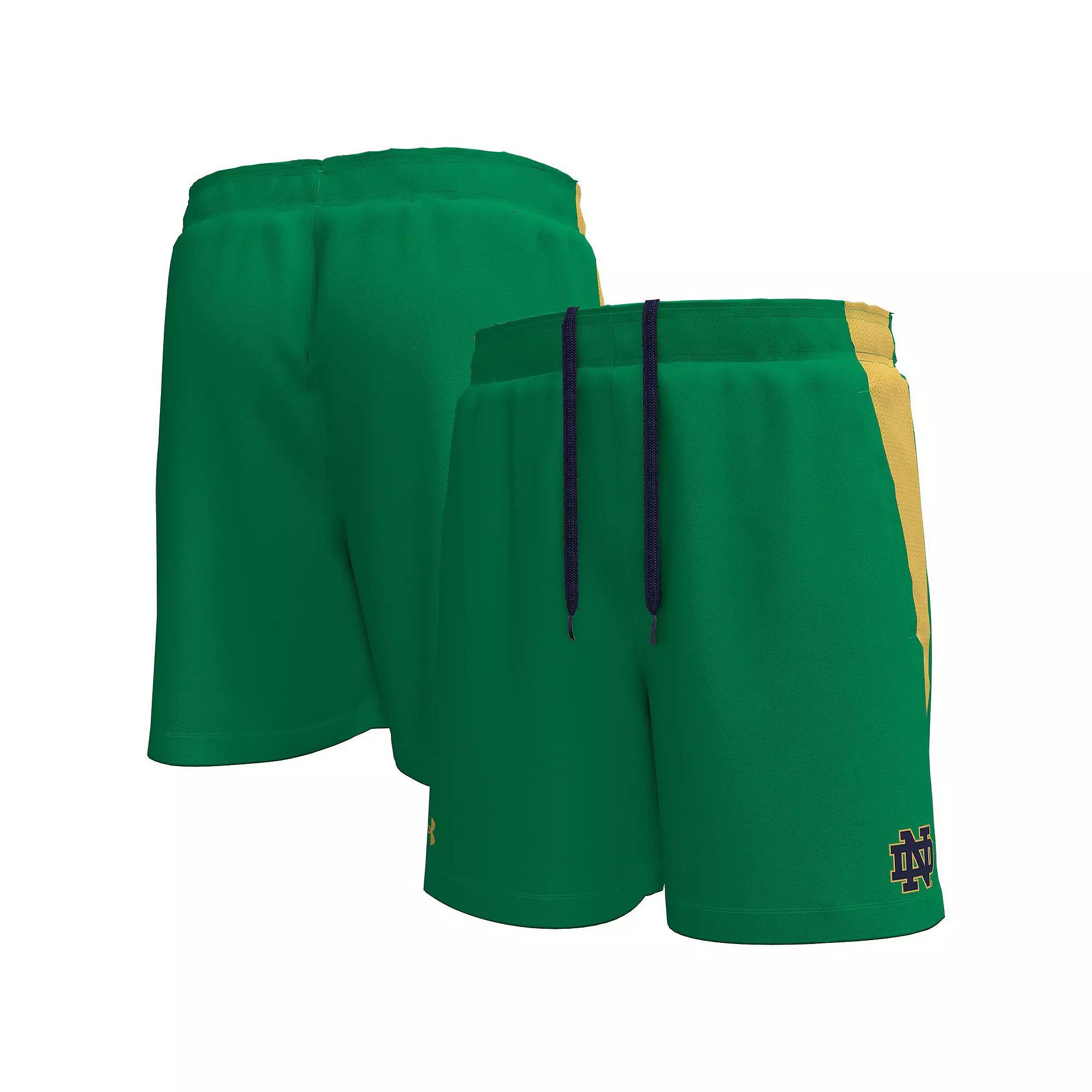 Men's Under Armour Green Notre Dame Fighting Irish Tech Vent Performance Short,  Product Image