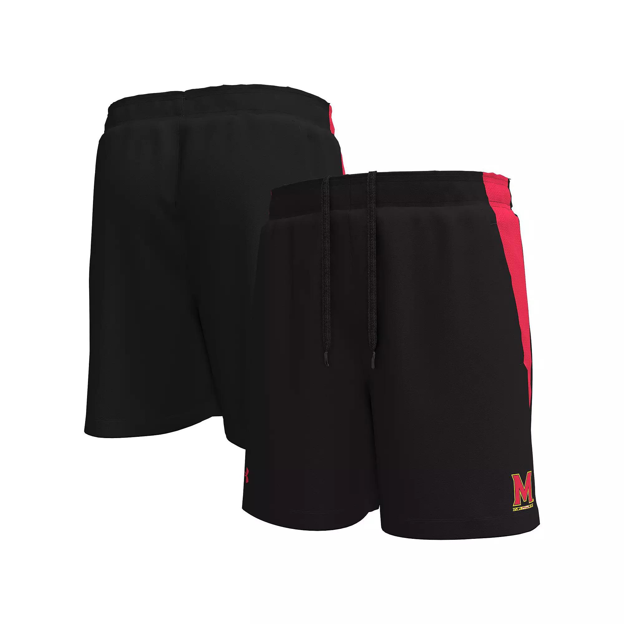 Men's Under Armour Black Wisconsin Badgers Tech Vent Performance Short,  Product Image